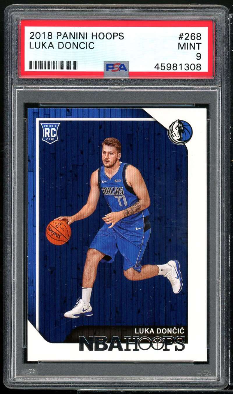 Luka Doncic Rookie Card 2018-19 Hoops #268 PSA 9 Image 1