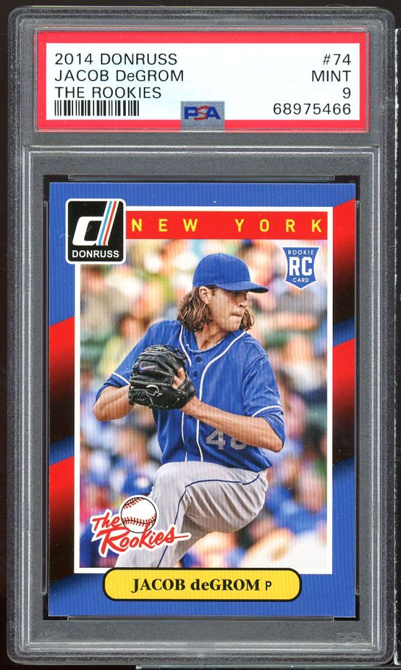 Jacob deGrom Rookie Card 2014 Donruss The Rookies #74 PSA 9 Image 1