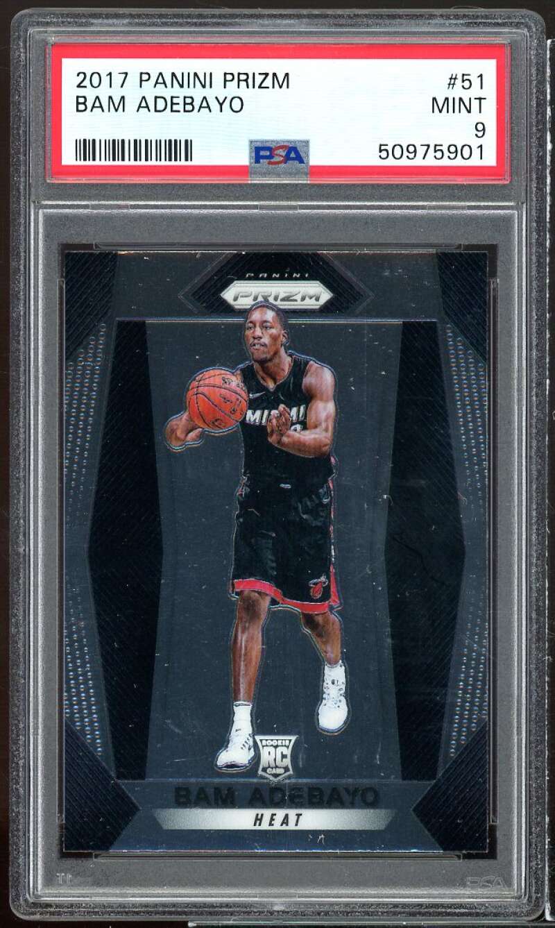 Bam Adebayo Rookie Card 2017 Panini Prizm #51 PSA 9 Image 1