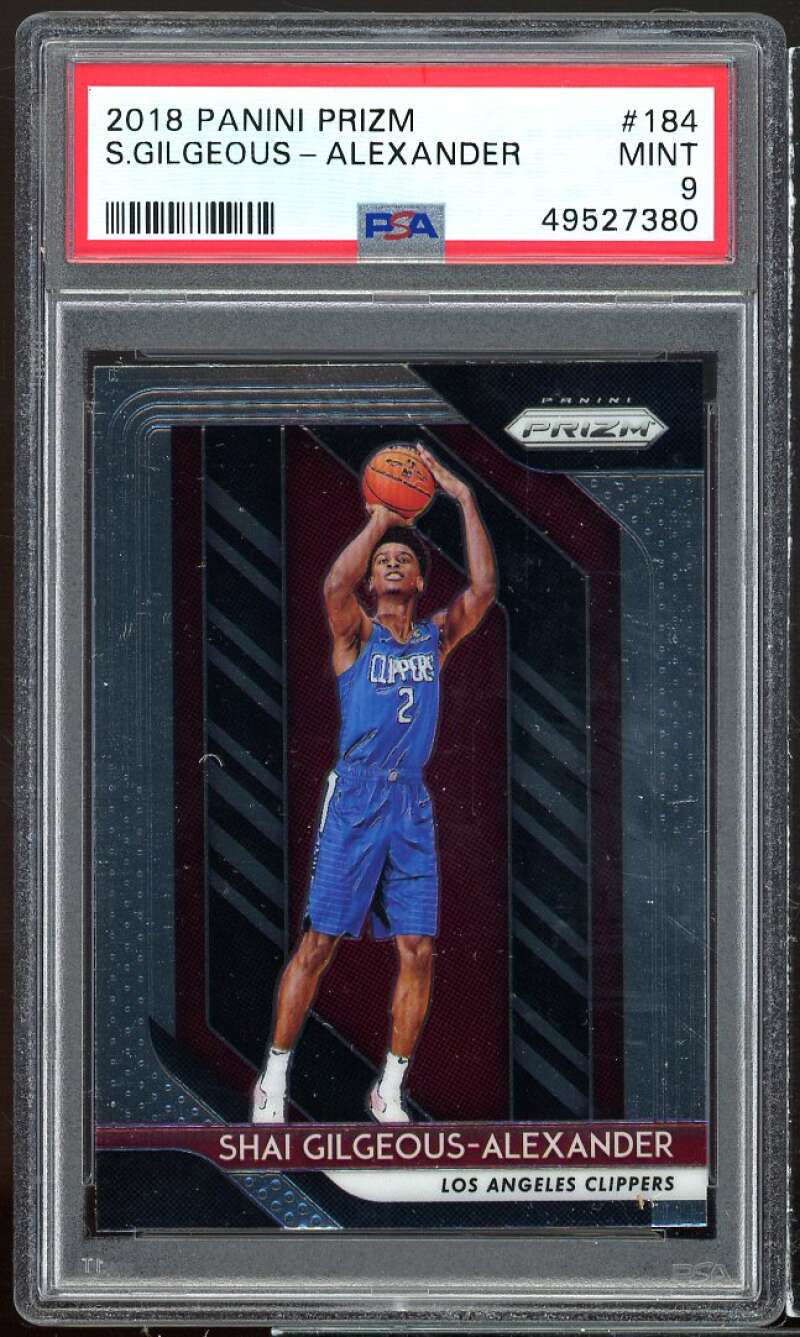 Shai Gilgeous-Alexander Rookie Card 2018-19 Panini Prizm #184 PSA 9 Image 1