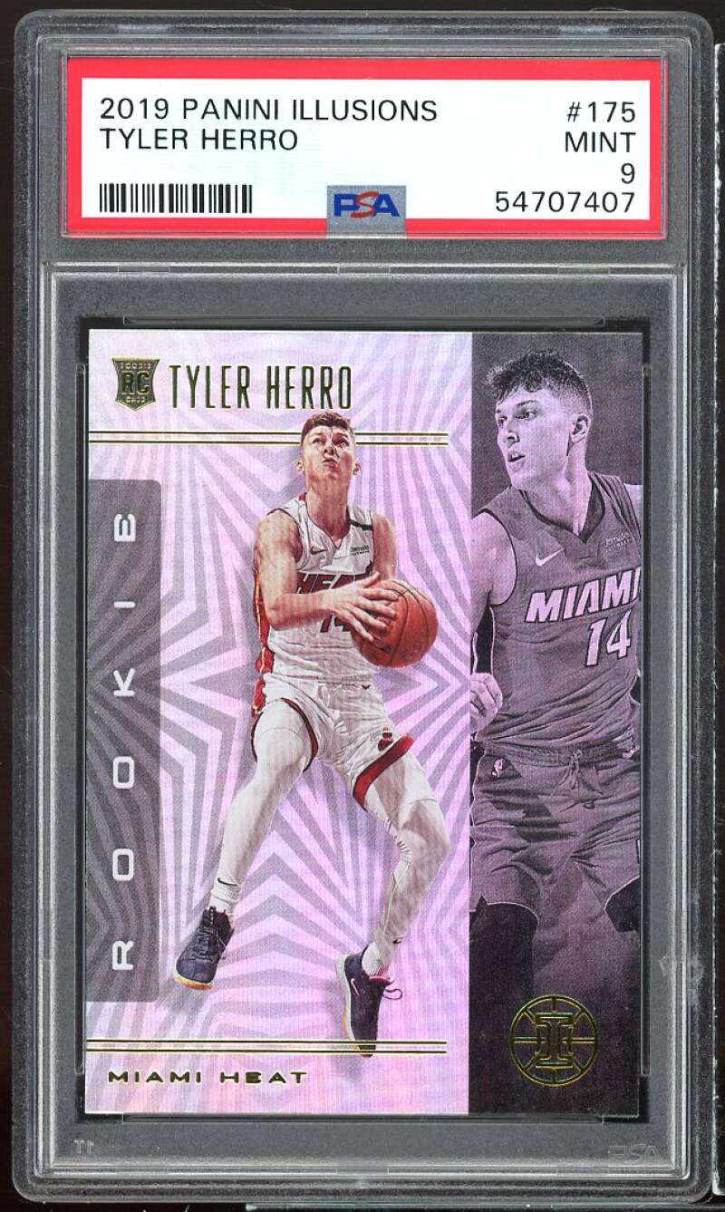 Tyler Herro Rookie Card 2019-20 Panini Illusions #175 PSA 9 Image 1