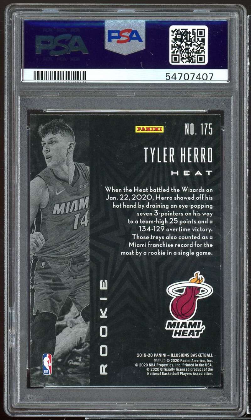 Tyler Herro Rookie Card 2019-20 Panini Illusions #175 PSA 9 Image 2