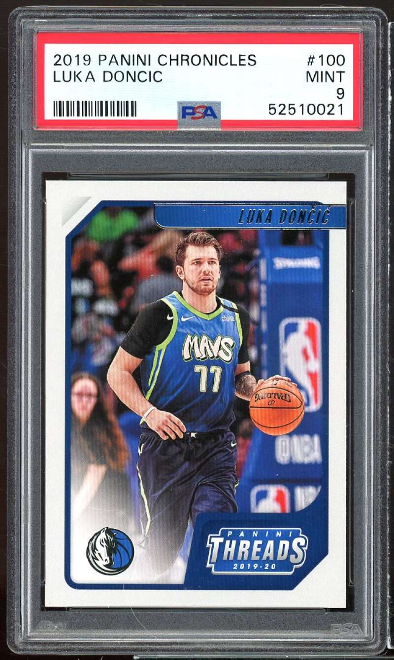 Luka Doncic Card 2019-20 Panini Chronicles #100 PSA 9 Image 1