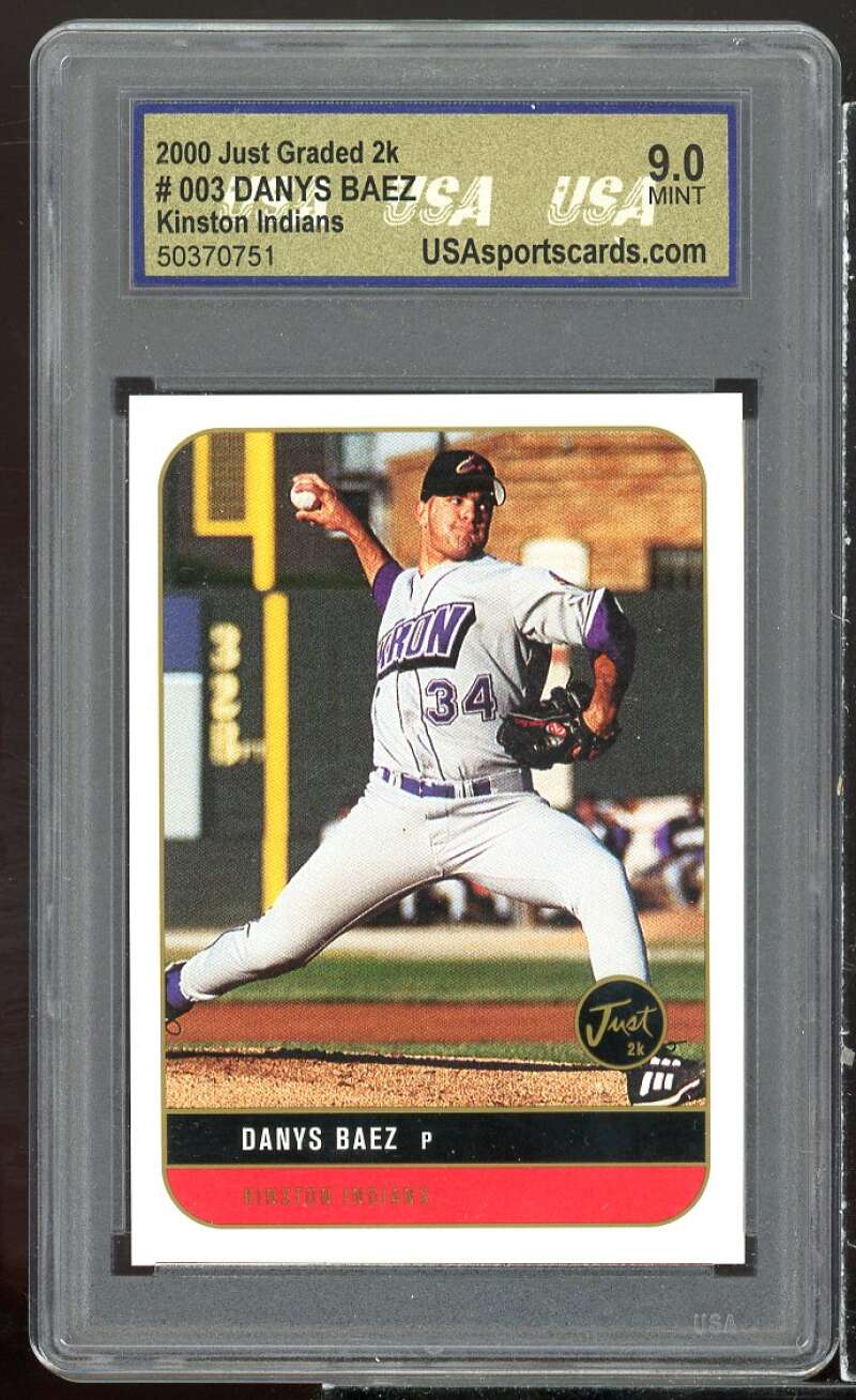 Danys Baez Rookie Card 2000 Just Graded 2K Kinstan Indians #3 USA 9 MINT Image 1