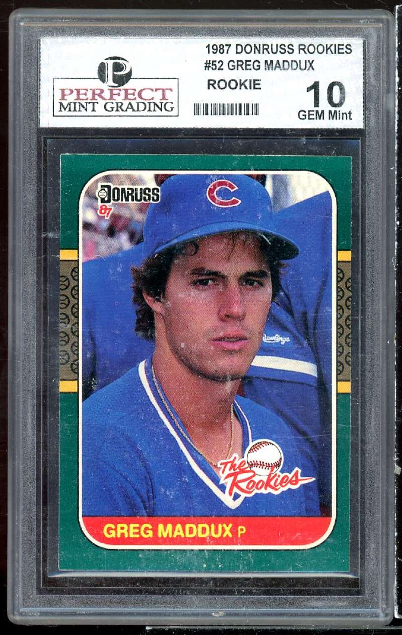 Greg Maddux Rookie Card 1987 Donruss The Rookies #52 PERFECT GRADING 10 GEM MT Image 1