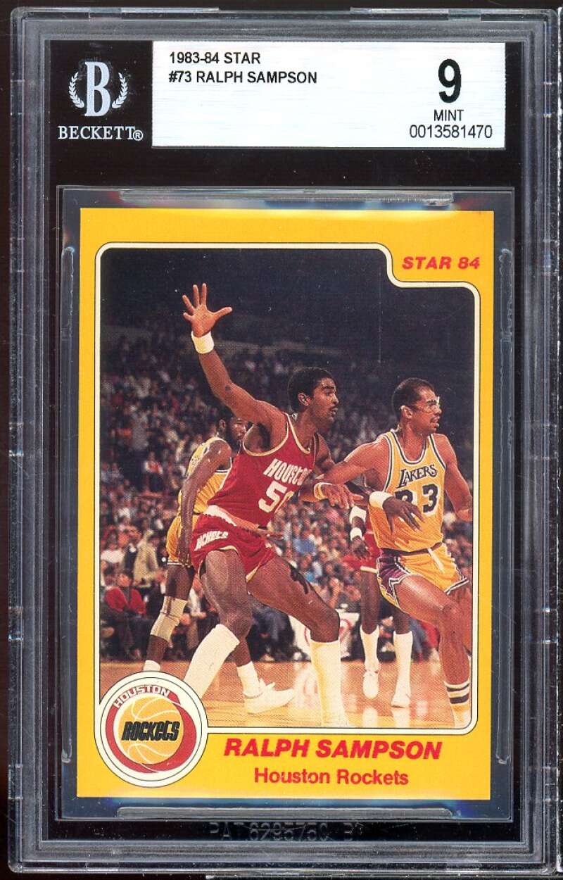 Ralph Sampson Rookie Card 1983-84 Star #73 BGS 9 Image 1