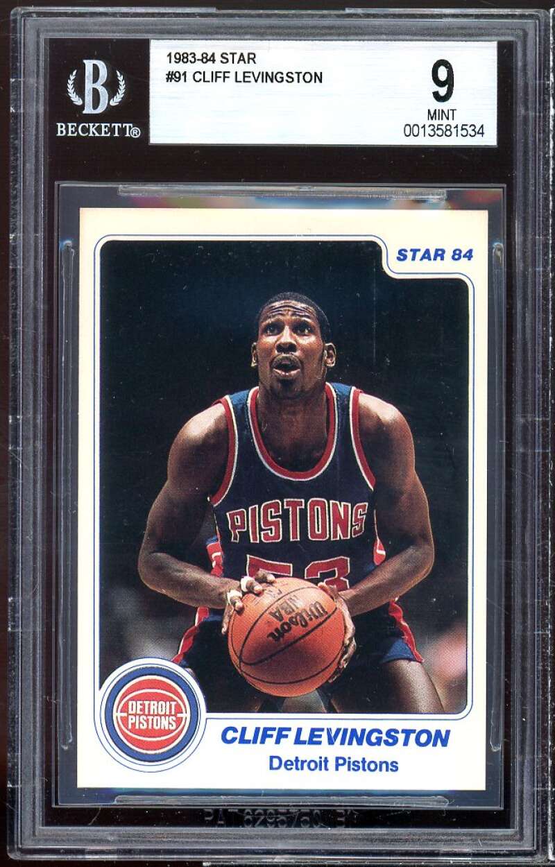 Cliff Levingston Rookie Card 1983-84 Star #91 BGS 9 Image 1