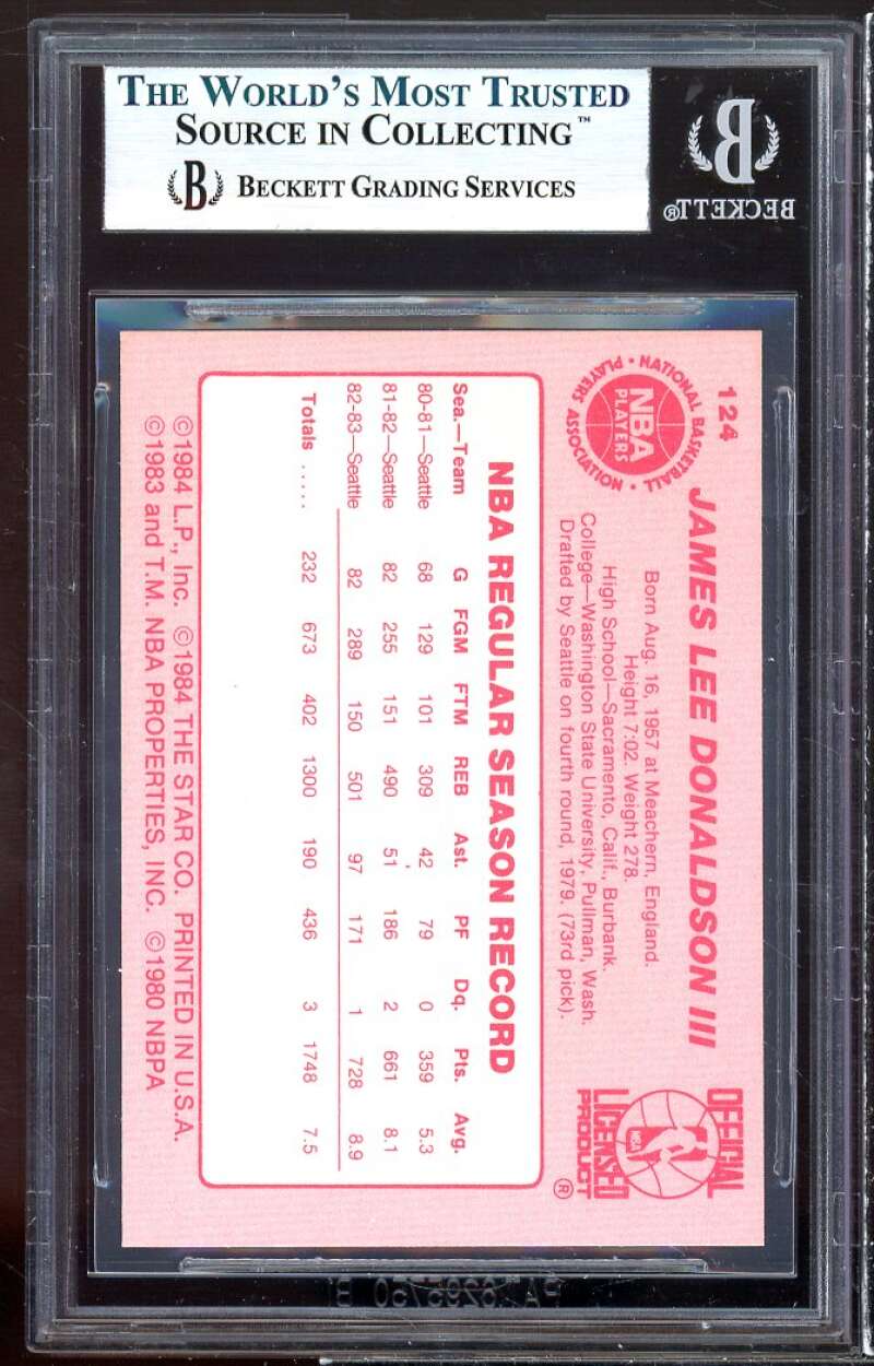 James Donaldson Rookie Card 1983-84 Star #124 BGS 9 Image 2