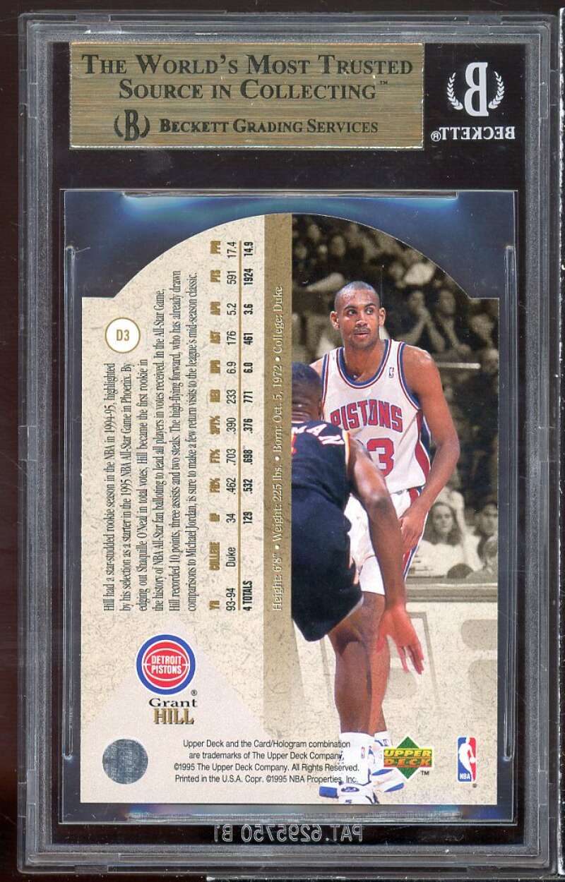 Grant Hill Rookie Card 1994-95 SP Die Cuts #d3 BGS 9.5 (10 9 9.5 9.5) Image 2