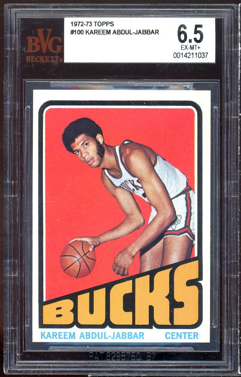 Kareem Abdul-Jabbar Card 1972-73 Topps #100 BGS BVG 6.5 Image 1