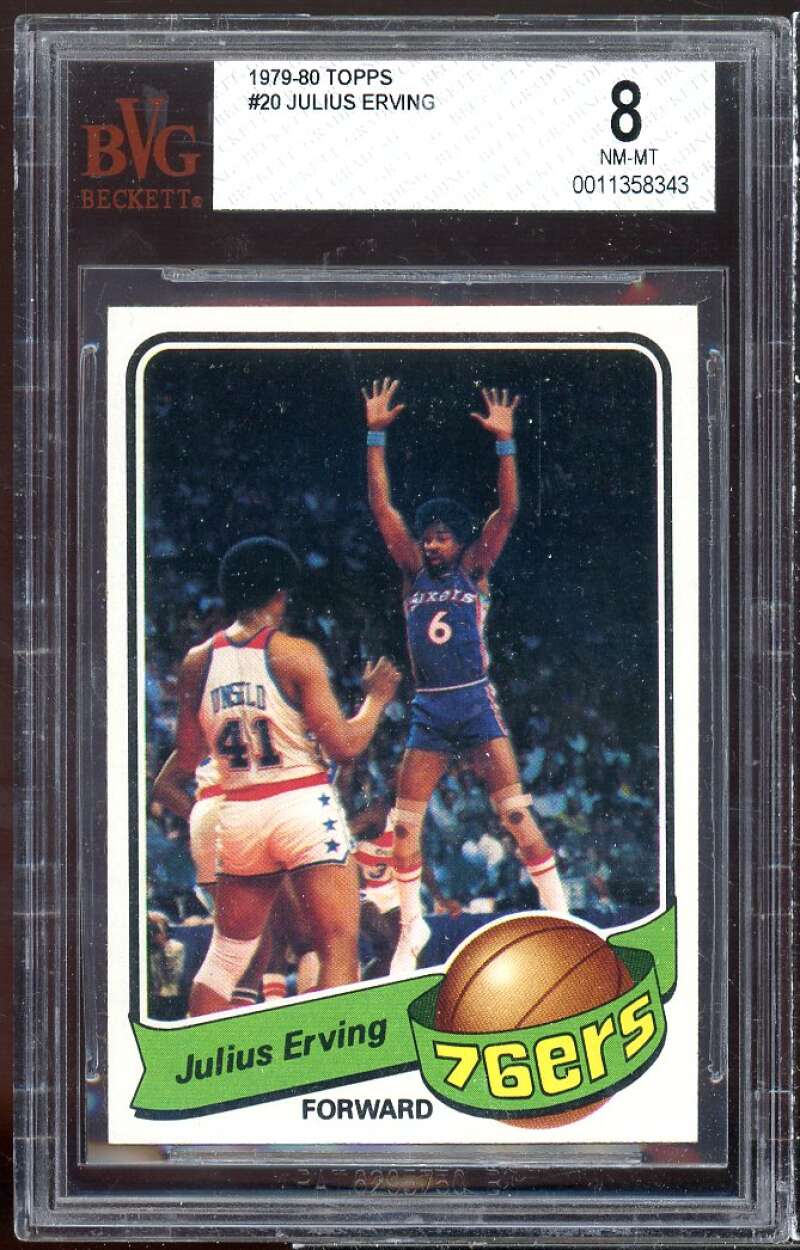 Julius Erving Card 1979-80 Topps #20 BVG BGS 8 Image 1