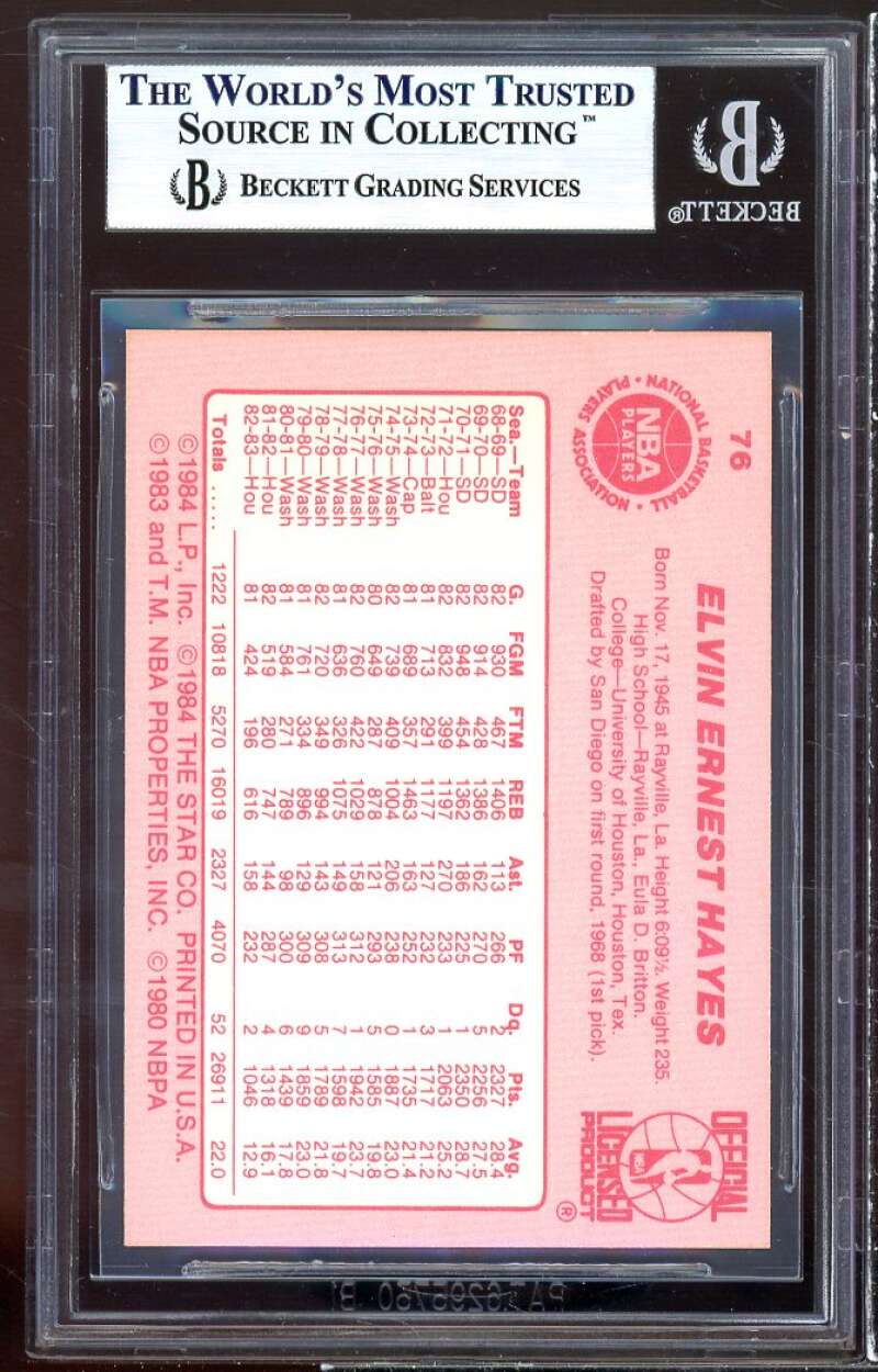 Elvin Hayes Card 1983-84 Star #76 BGS 9 Image 2