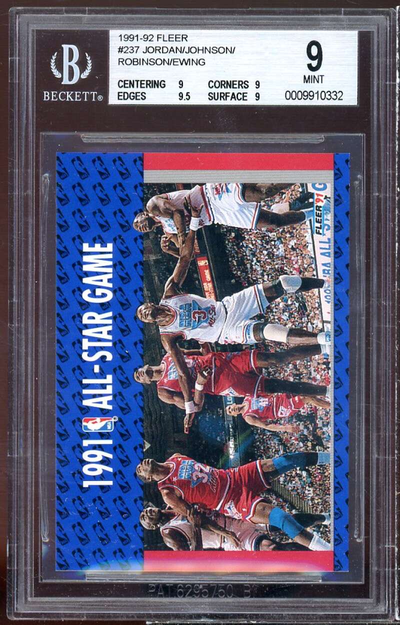 Michael Jordan Card #237 1991-92 Fleer #237 BGS 9 (9 9 9.5 9) Image 1