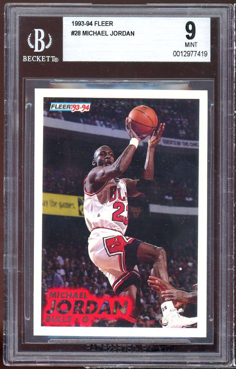 Michael Jordan Card 1993-94 Fleer #28 BGS 9 Image 1