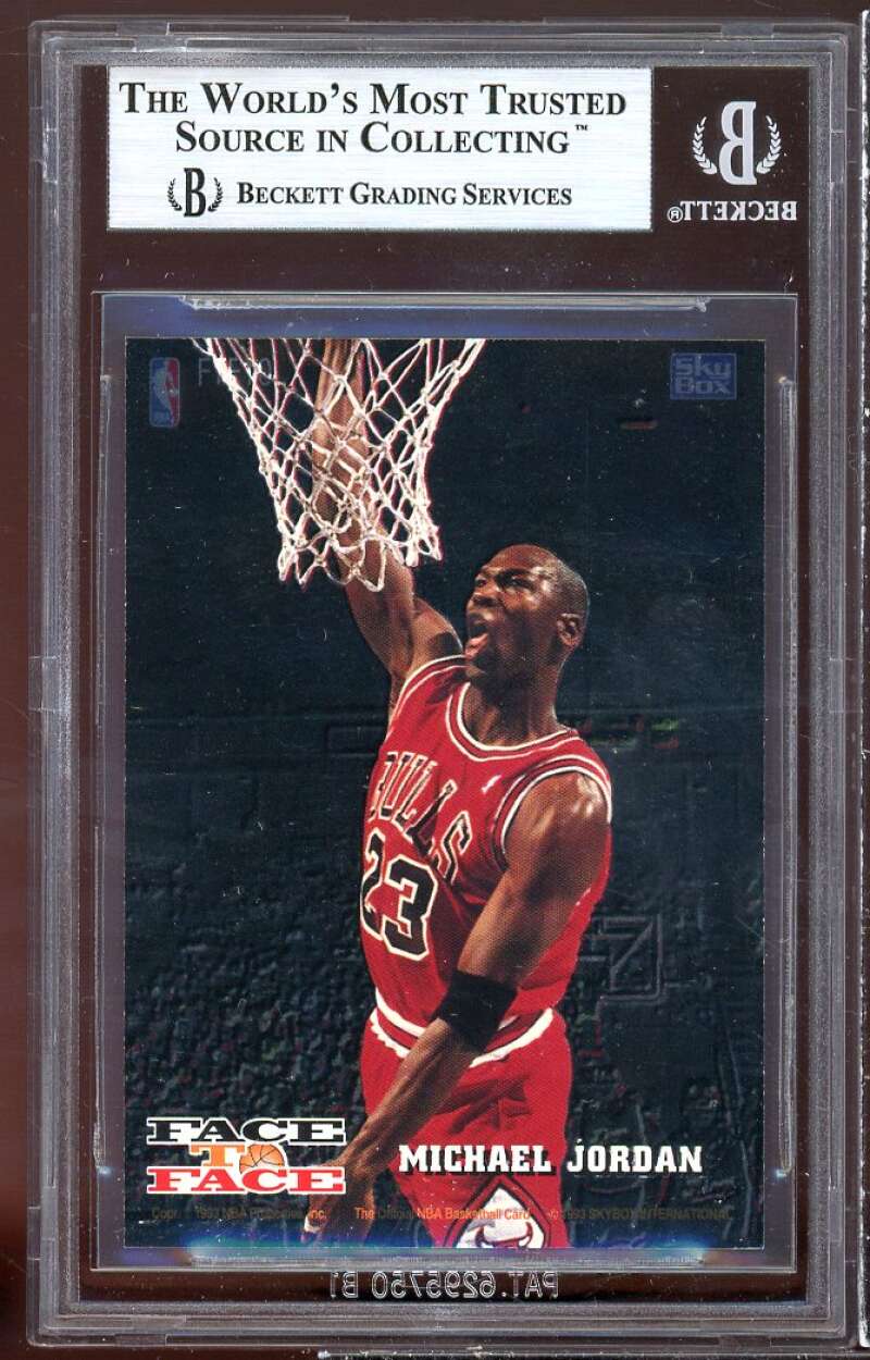 Harold Minor / Michael Jordan 1993-94 Hoops Face To Face #10 BGS 9 (8.5 9 9.5 9) Image 2