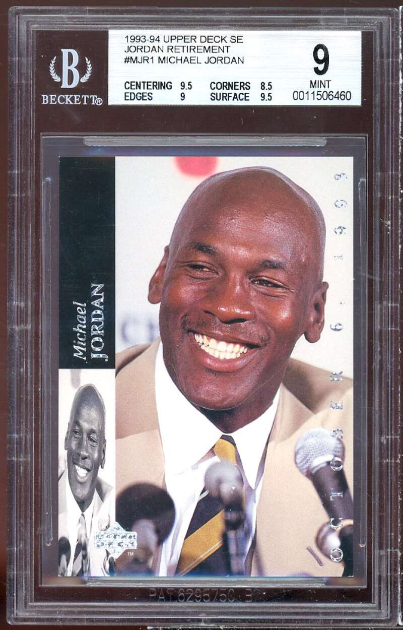 Michael Jordan 1993-94 Upper Deck SE Jordan Retirement #23 BGS 9 (9.5 8.5 9 9.5) Image 1