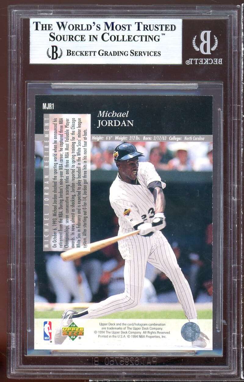 Michael Jordan 1993-94 Upper Deck SE Jordan Retirement #23 BGS 9 (9.5 8.5 9 9.5) Image 2