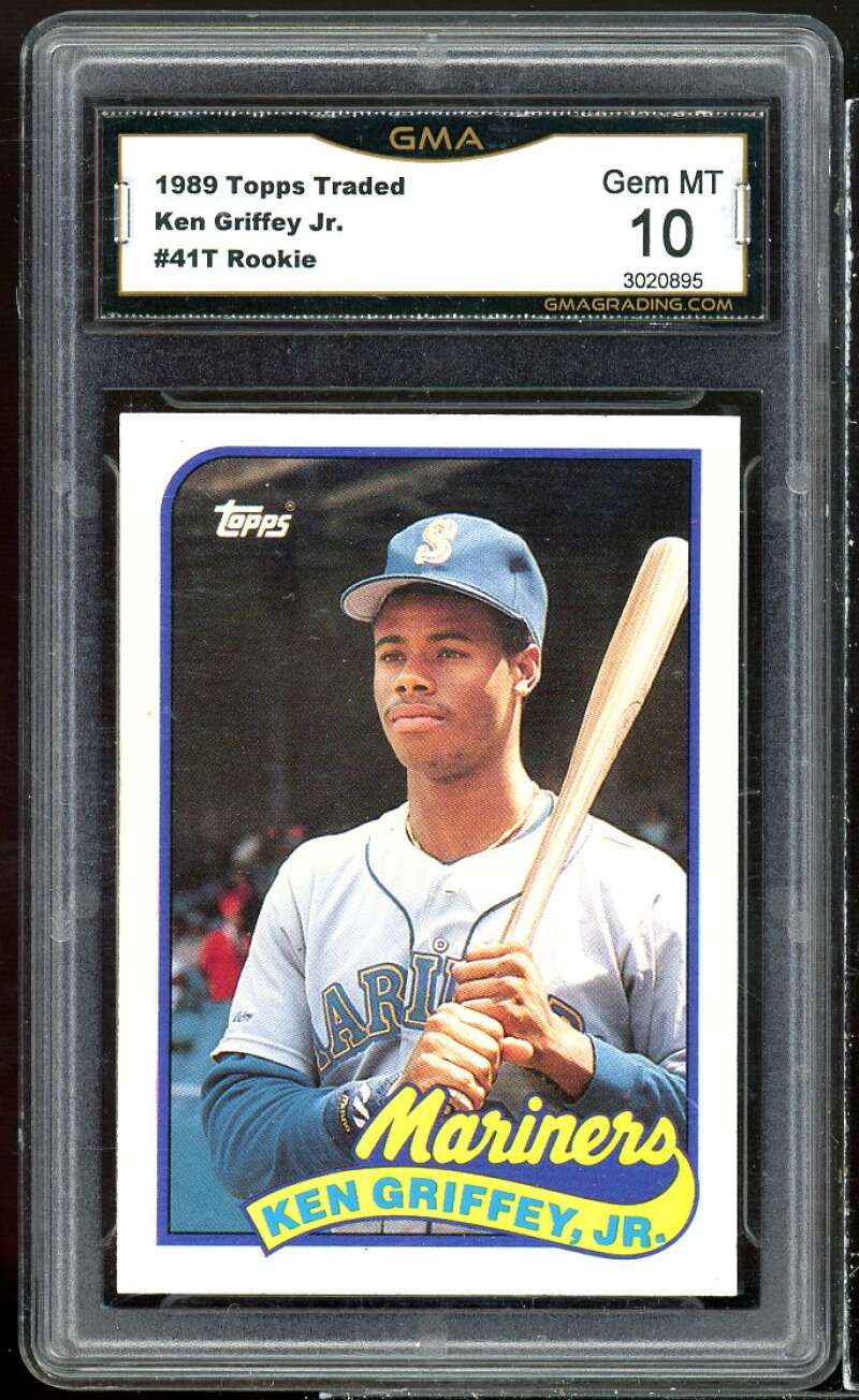 Ken Griffey, Jr. Rookie Card 1989 Topps Traded #41T GMA 10 GEM MT Image 1