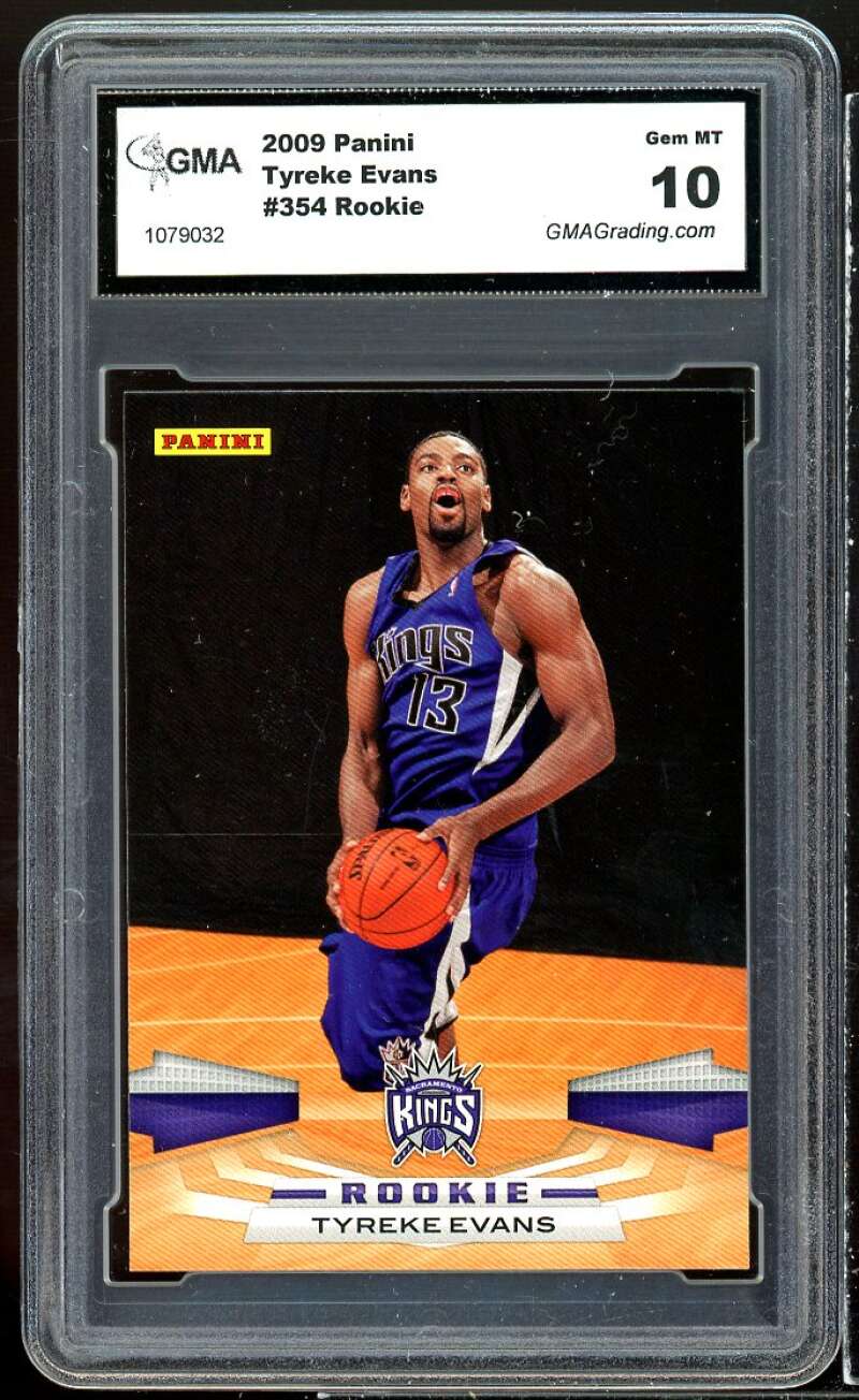 Tyreke Evans Rookie Card 2009-10 Panini #354 GMA 10 GEM MT Image 1