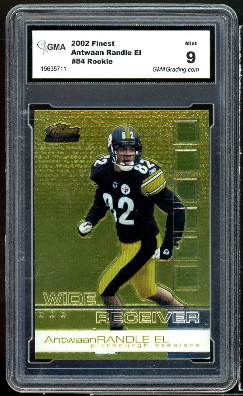 Antwaan Randle El Rookie Card 2002 Finest #84 GMA 9 MINT Image 1