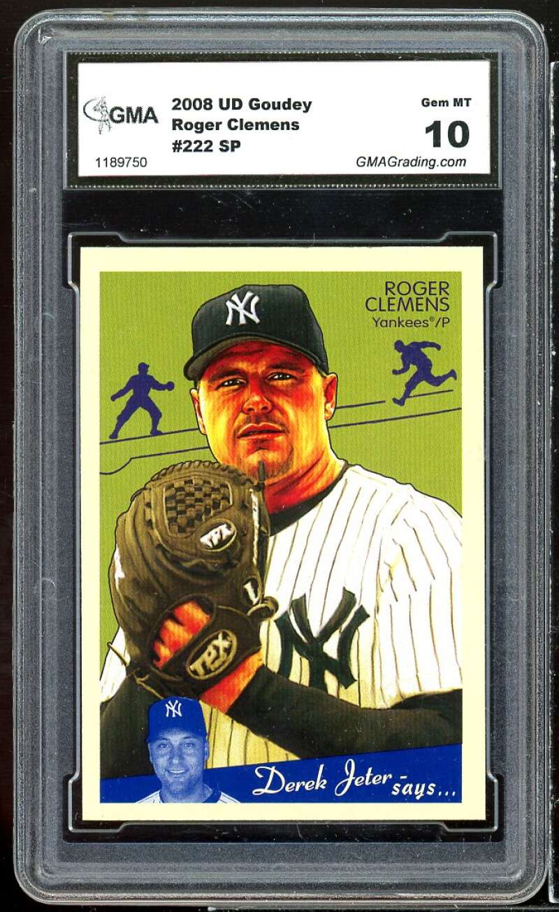 Roger Clemens Card 2008 UD Goudey SP #22 GMA 10 GEM MT Image 1