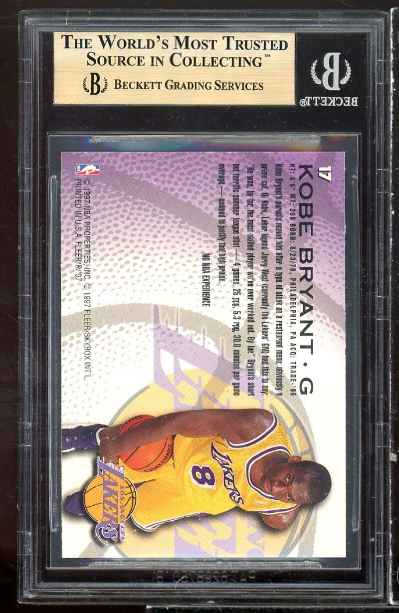 Kobe Bryant Rookie Card 1996-97 Fleer Sprite #203 BGS 9.5 Image 2