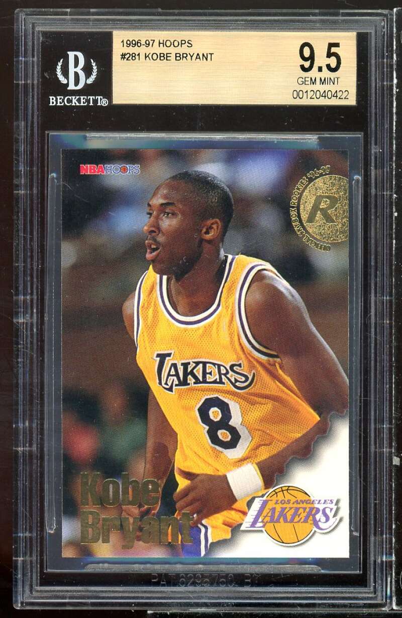 Kobe Bryant Rookie Card 1996-97 Hoops #281 BGS 9.5 Image 1