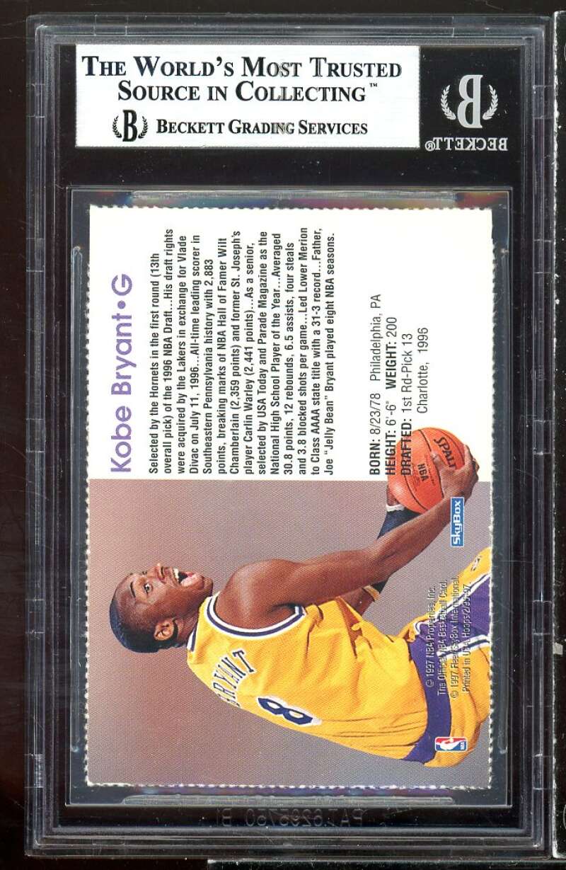 Kobe Bryant Rookie Card 1996-97 Hoops Sheets #1h BGS 9 Image 2