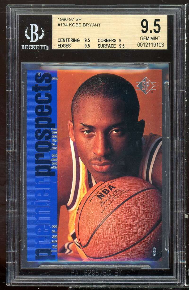 Kobe Bryant Rookie Card 1996-97 SP #134 BGS 9.5 (9.5 9 9.5 9.5) Image 1