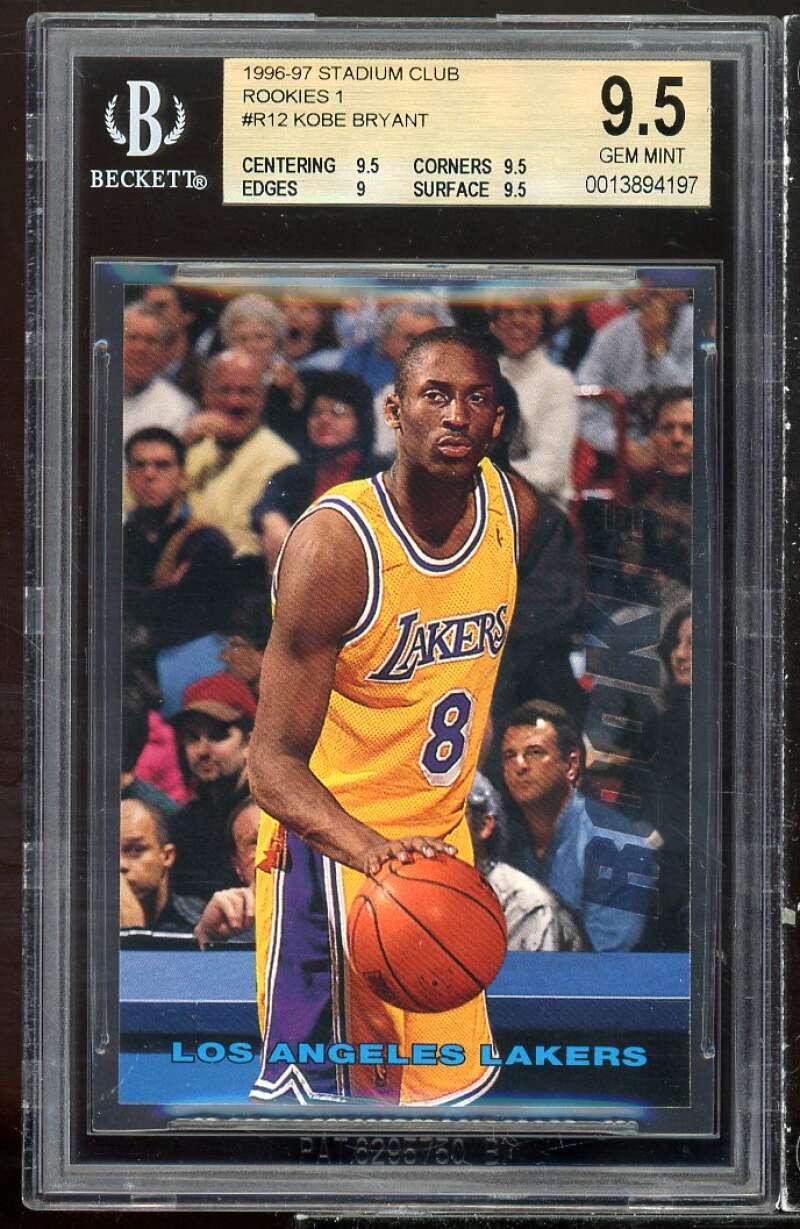 Kobe Bryant Rookie 1996-97 Stadium Club Rookies I #R12 BGS 9.5 (9.5 9.5 9 9.5) Image 1