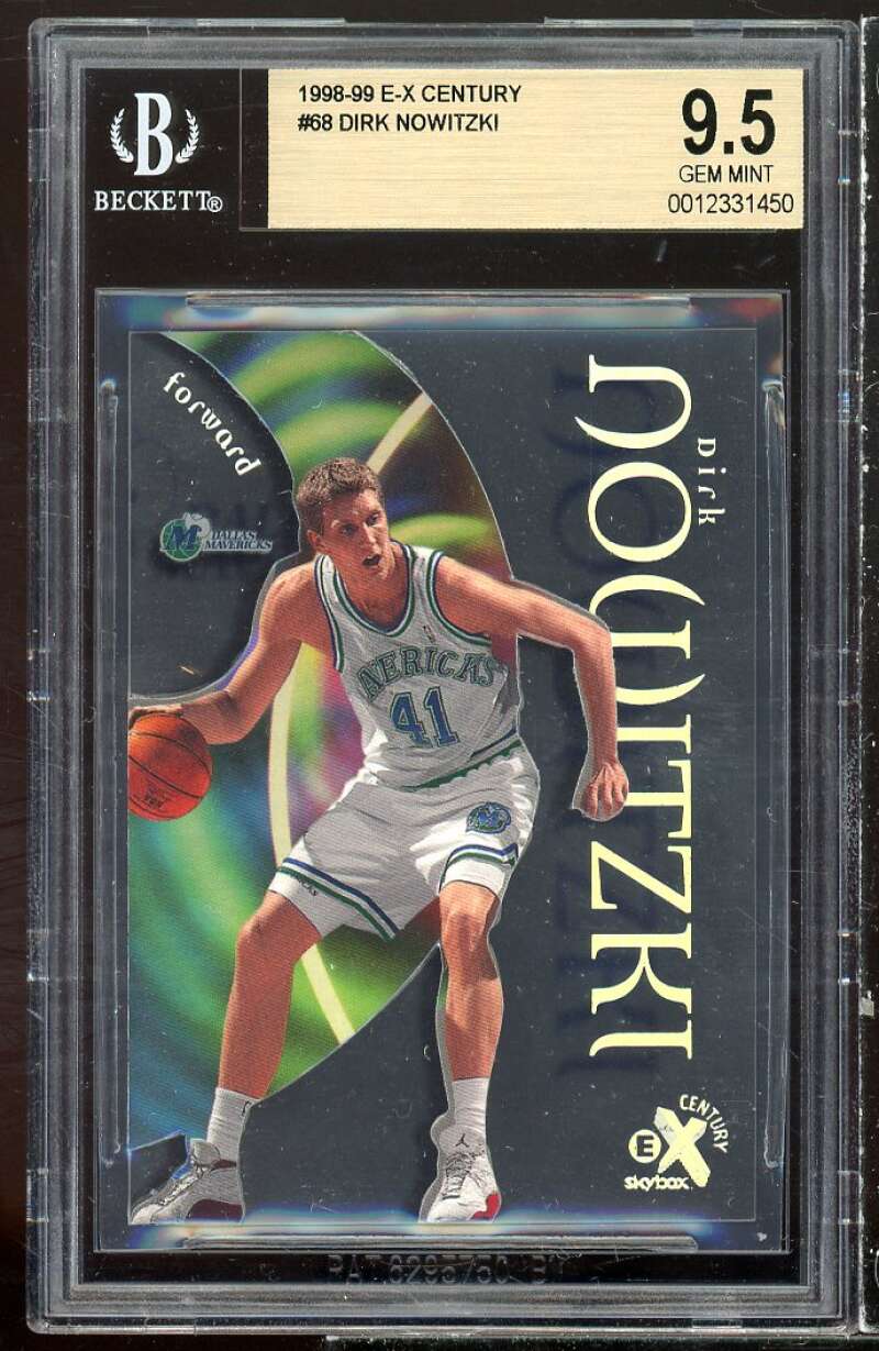 Dirk Nowitzki Rookie Card 1998-99 E-X Century #68 BGS 9.5 Image 1