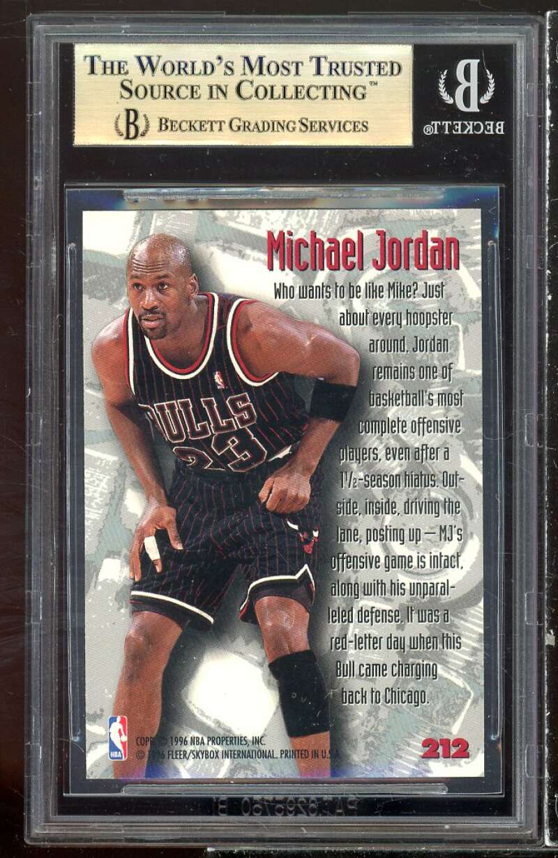 Michael Jordan Card 1995-96 Metal #212 BGS 9.5 (9.5 9.5 10 9.5) Image 2