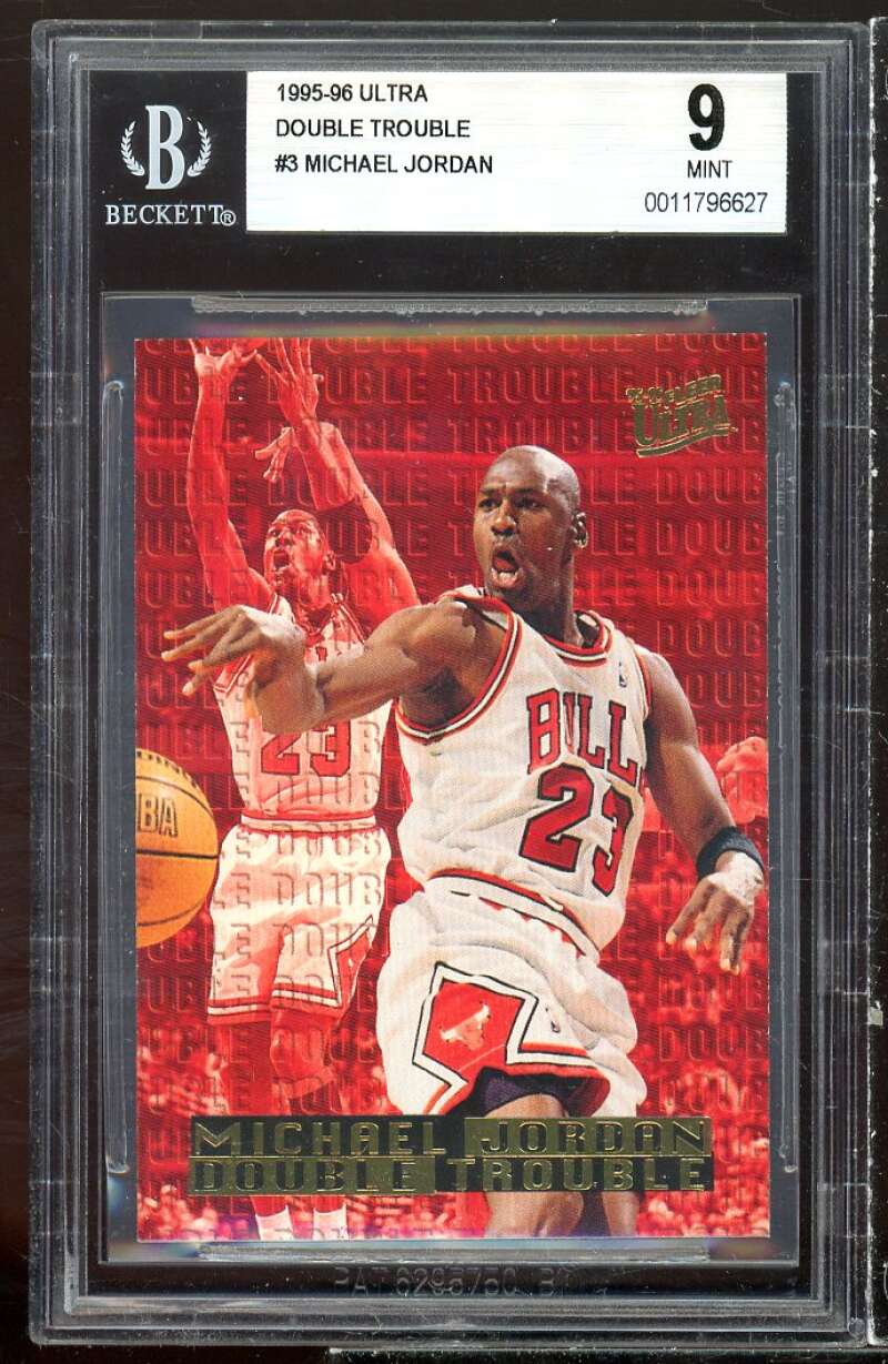 Michael Jordan Card 1995-96 Ultra Double Trouble #3 BGS 9 Image 1