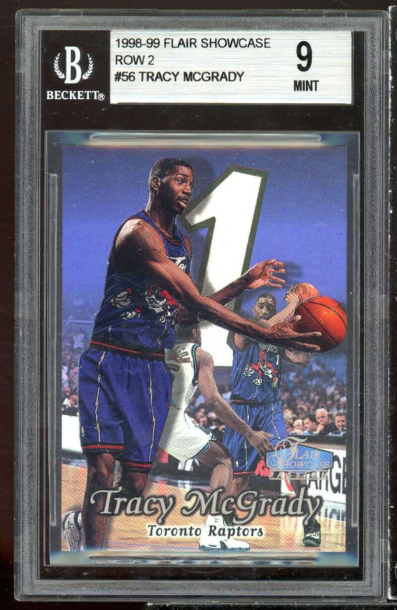 Tracy Mcgrady Card 1998-99 Flair Showcase Row 2 #56 BGS 9 (9.5 9 9 8.5) Image 1