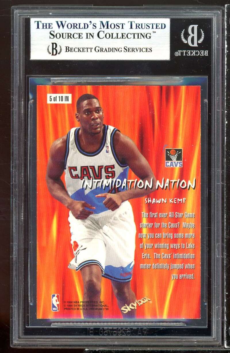 Shawn Kemp 1998-99 Skybox Premium Intimidation Nation #5 (pop 2) BGS 9 Image 2