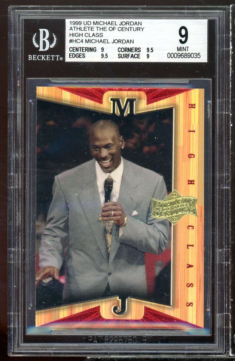 Michael Jordan 1999 UD Michael Jordan Athlete of the Century High Class #4 BGS 9 Image 1