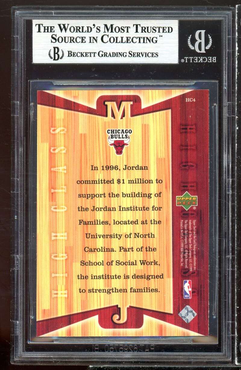 Michael Jordan 1999 UD Michael Jordan Athlete of the Century High Class #4 BGS 9 Image 2