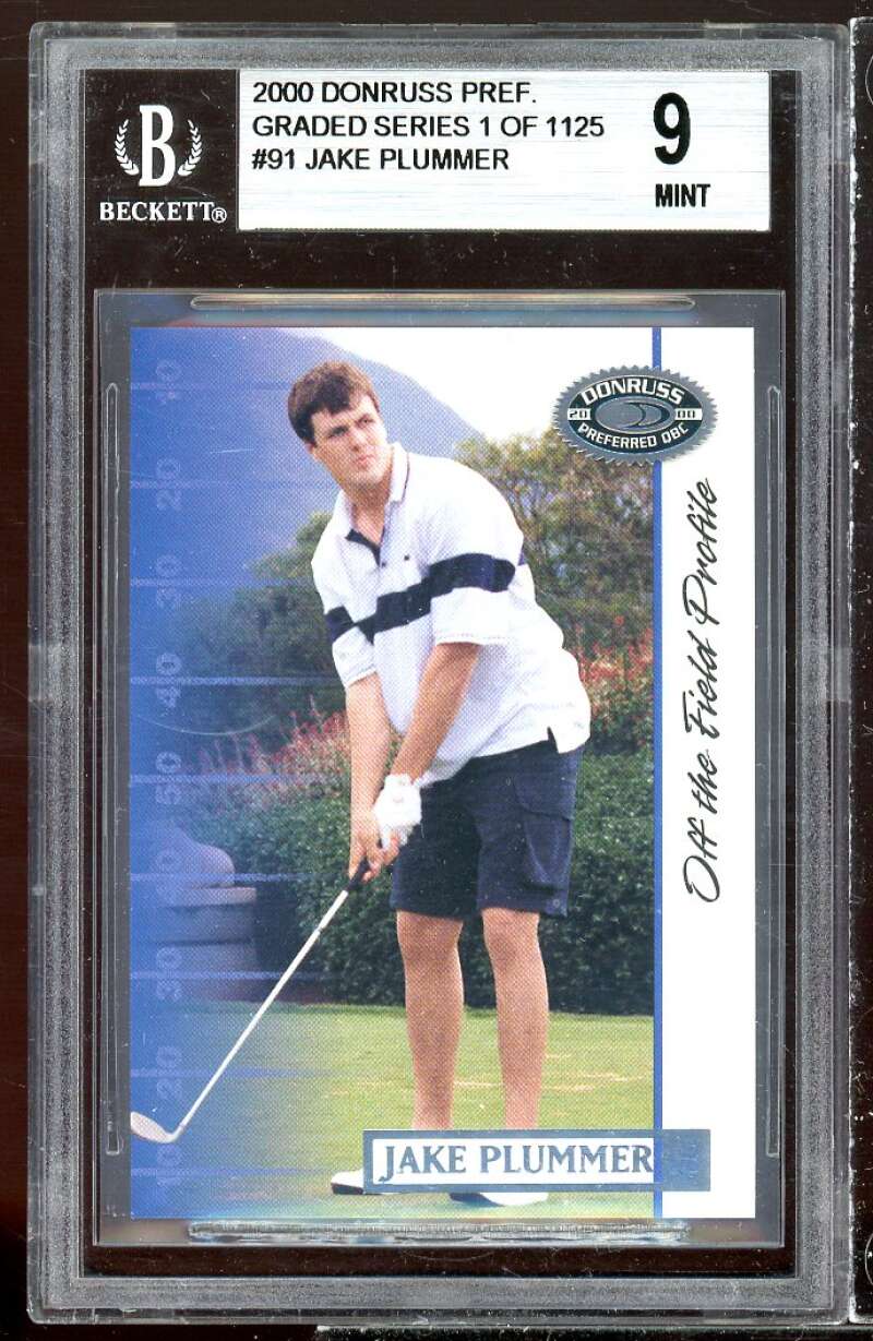 Jake Plummer Card 2000 Donruss Preferred Graded Series #91 BGS 9 (9.5 9 9 8.5) Image 1