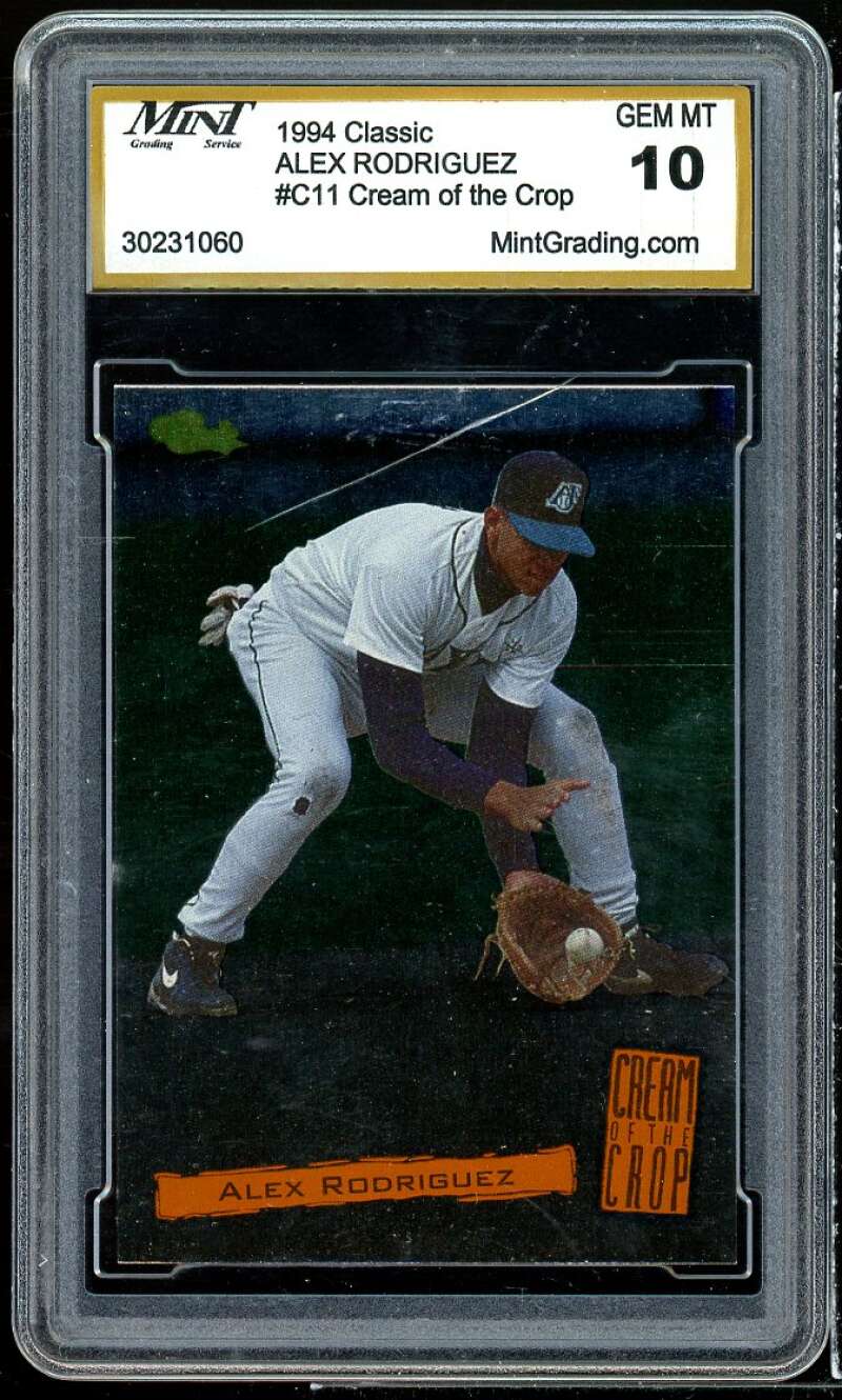 Alex Rodriguez Rookie Card 1994 Classic COTC #C11 MINT GRADING 10 GEM MT Image 1