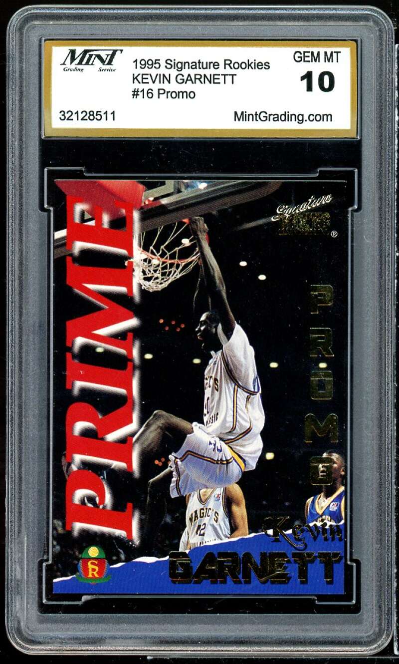 Kevin Garnett Rookie 1995 Signature Rookies Promo #16 MINT GRADING 10 GEM MT Image 1