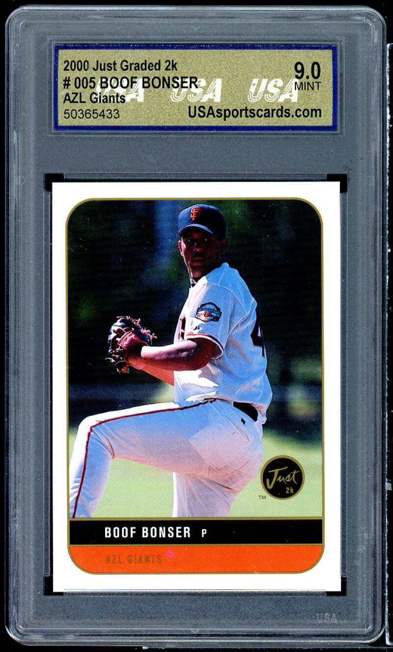 Boof Bonser Rookie Card 2000 Just Graded 2K #5 USA 9 MINT Image 1