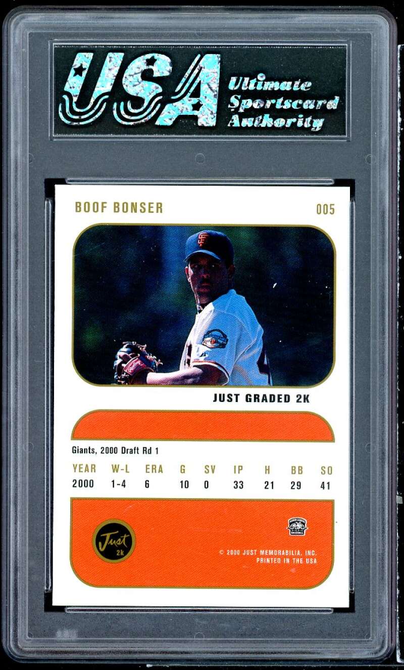 Boof Bonser Rookie Card 2000 Just Graded 2K #5 USA 9 MINT Image 2