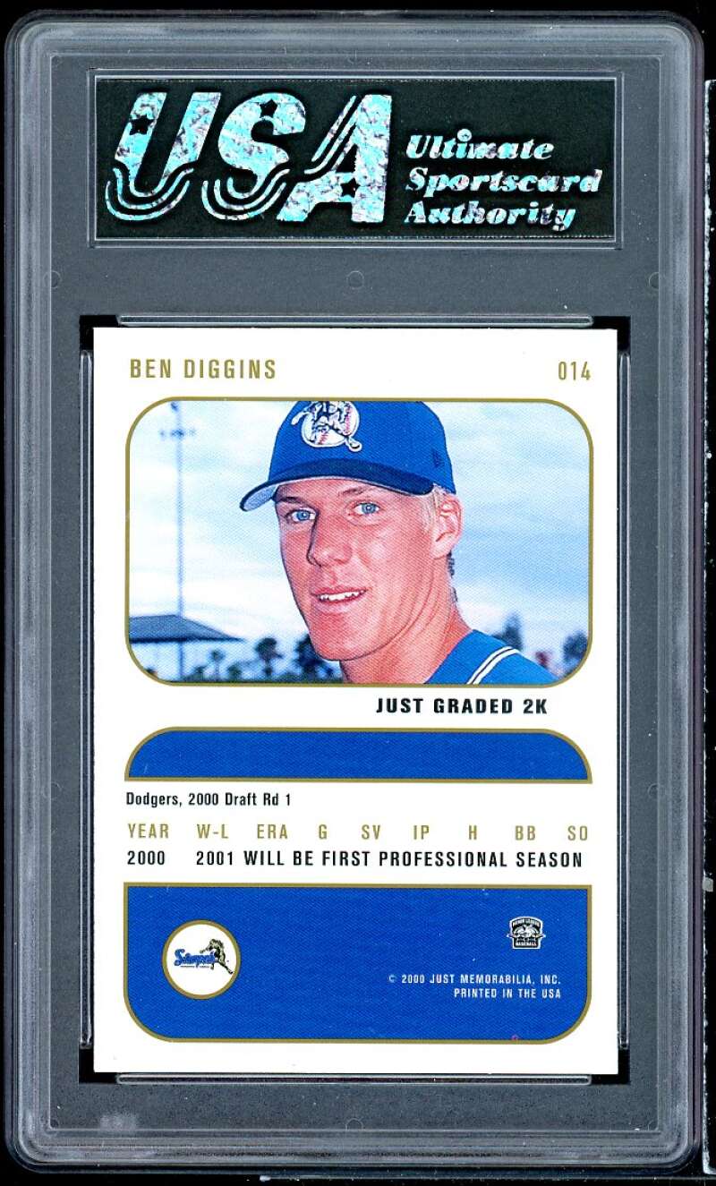 Ben Diggins Rookie Card 2000 Just Graded 2K #14 USA 9 MINT Image 2