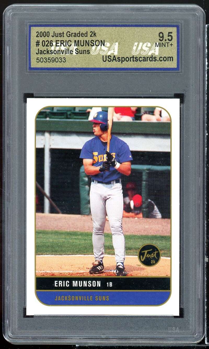 Eric Munson Rookie Card 2000 Just Graded 2K #26 USA 9.5 MINT+ Image 1