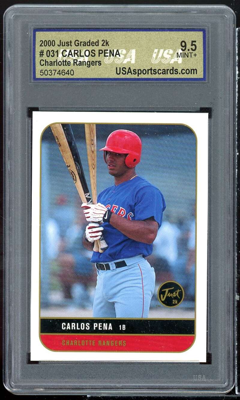 Carlos Pena Rookie Card 2000 Just Graded 2K #31 USA 9.5 MINT+ Image 1