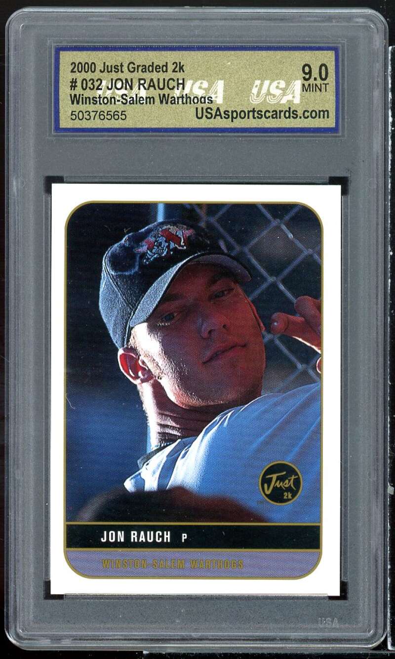 John Rauch Rookie Card 2000 Just Graded 2K #32 USA 9 MINT Image 1