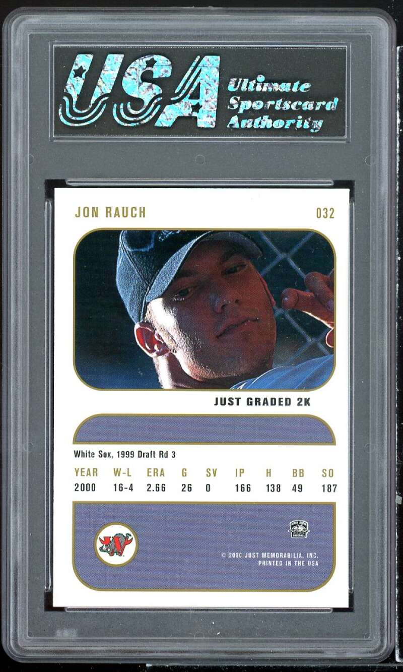 John Rauch Rookie Card 2000 Just Graded 2K #32 USA 9 MINT Image 2