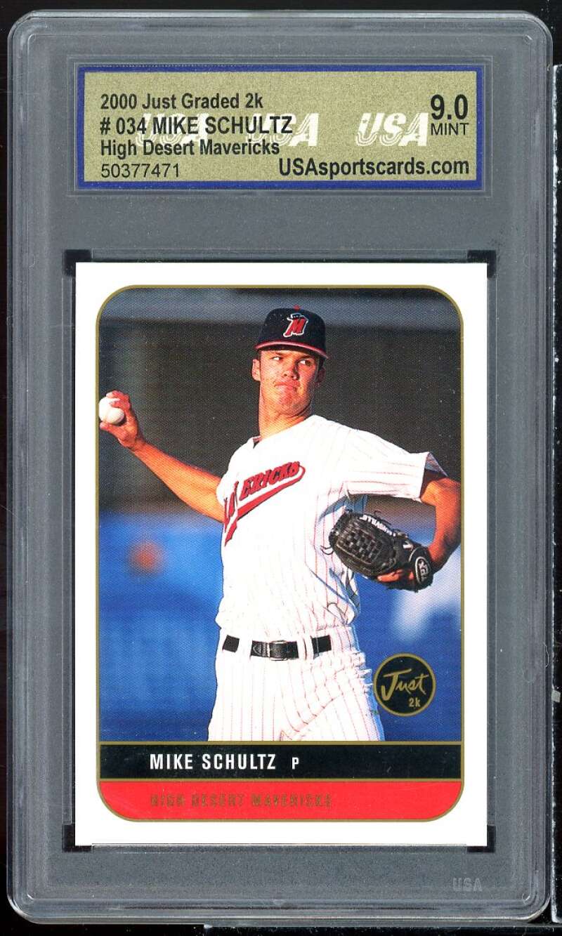 Mike Schultz Rookie Card 2000 Just Graded 2K #34 USA 9 MINT Image 1