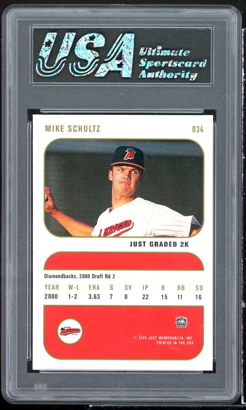 Mike Schultz Rookie Card 2000 Just Graded 2K #34 USA 9 MINT Image 2