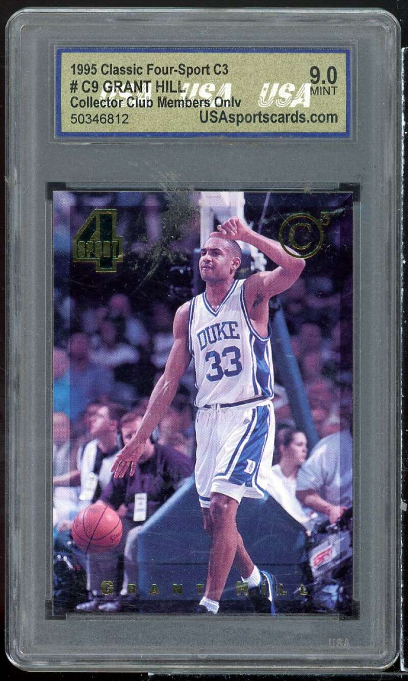 Grant Hill Rookie Card 1995 Classic Four-Sport C3 #c9 USA 9 MINT Image 1